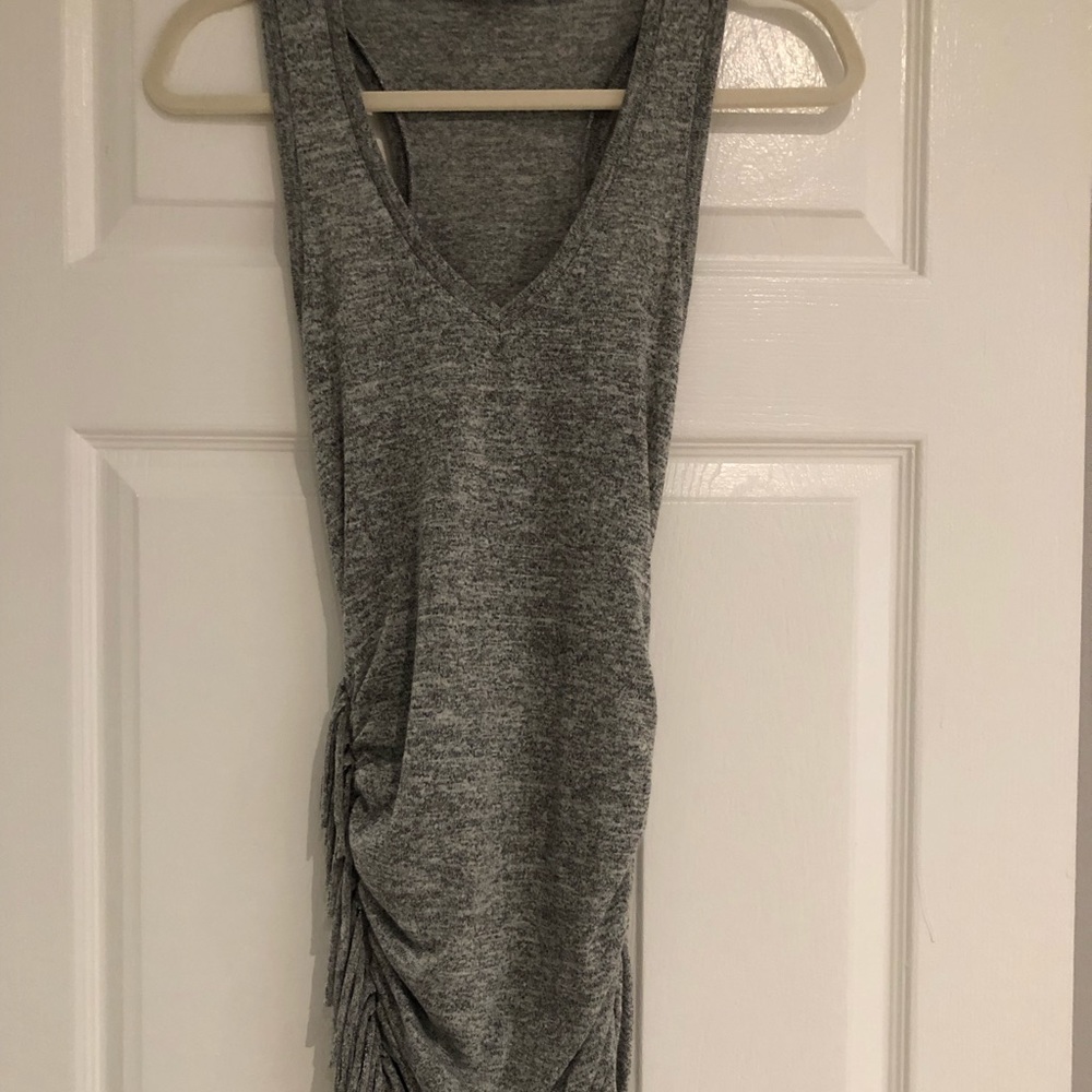 Express bodycon dress with fringe